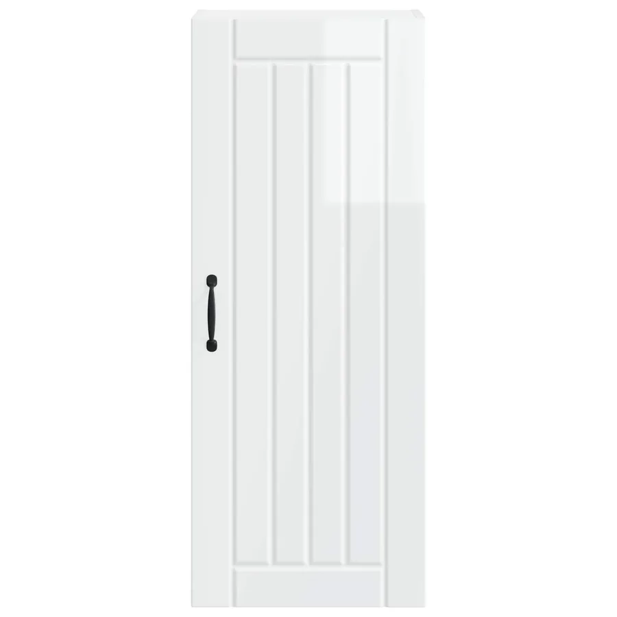 Meuble mural LUCCA Blanc brillant 40 x 31 x 100 cm - 6