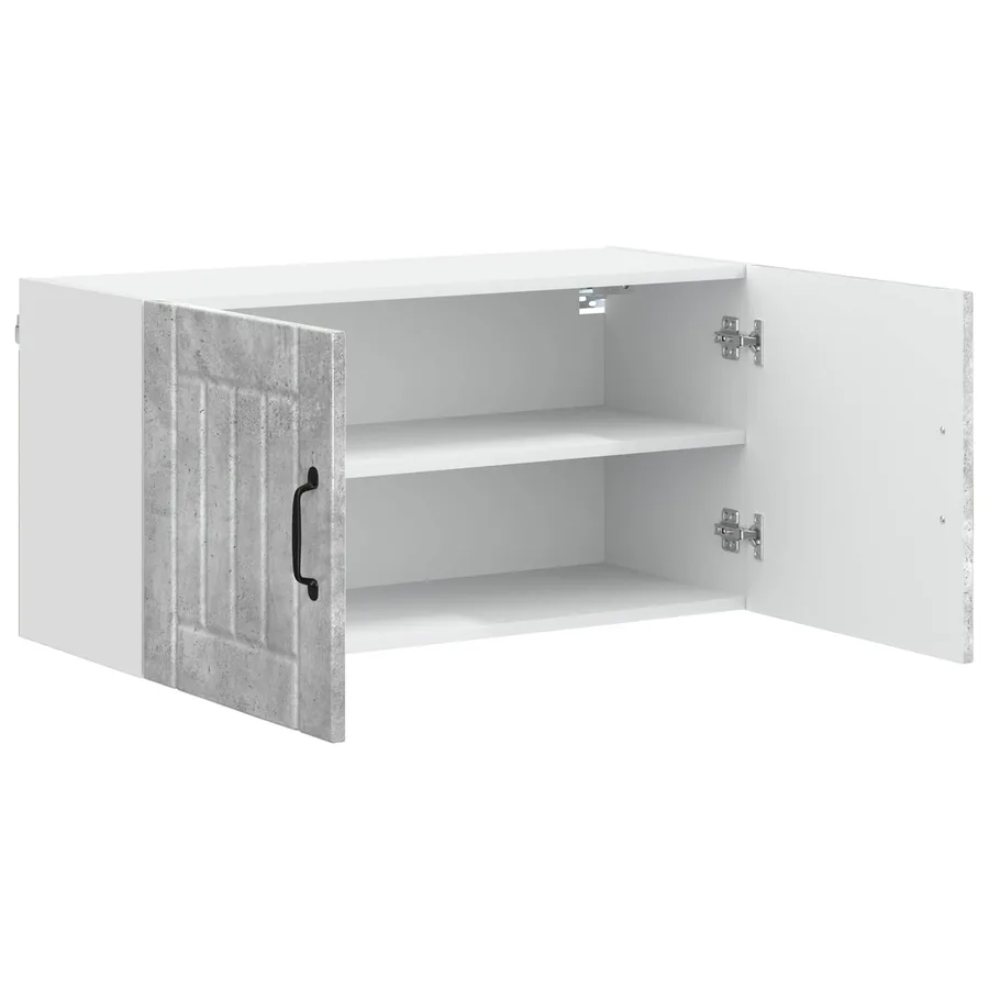Meuble mural LUCCA Gris béton 80 x 31 x 40 cm Bois d'ingénierie - 5