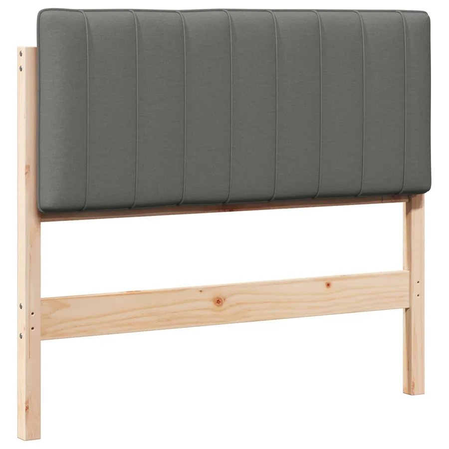 Tête de lit capitonnée Marron et gris clair 100 cm Pin massif - 2