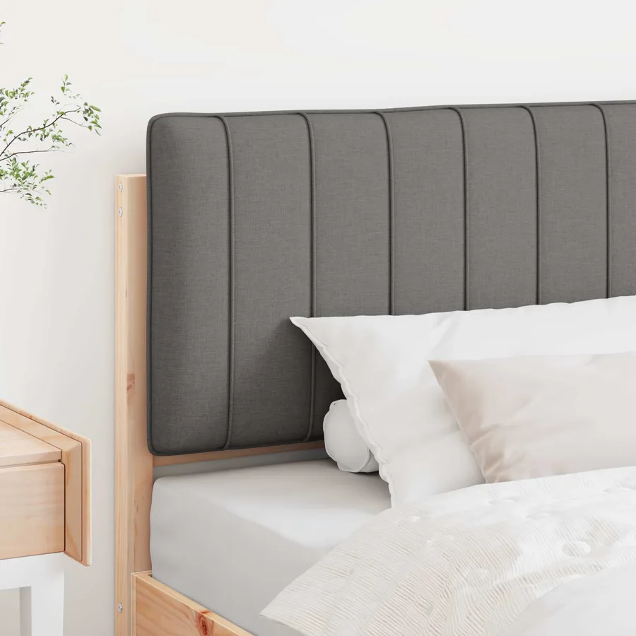 Tête de lit capitonnée Marron et gris clair 100 cm Pin massif - 3