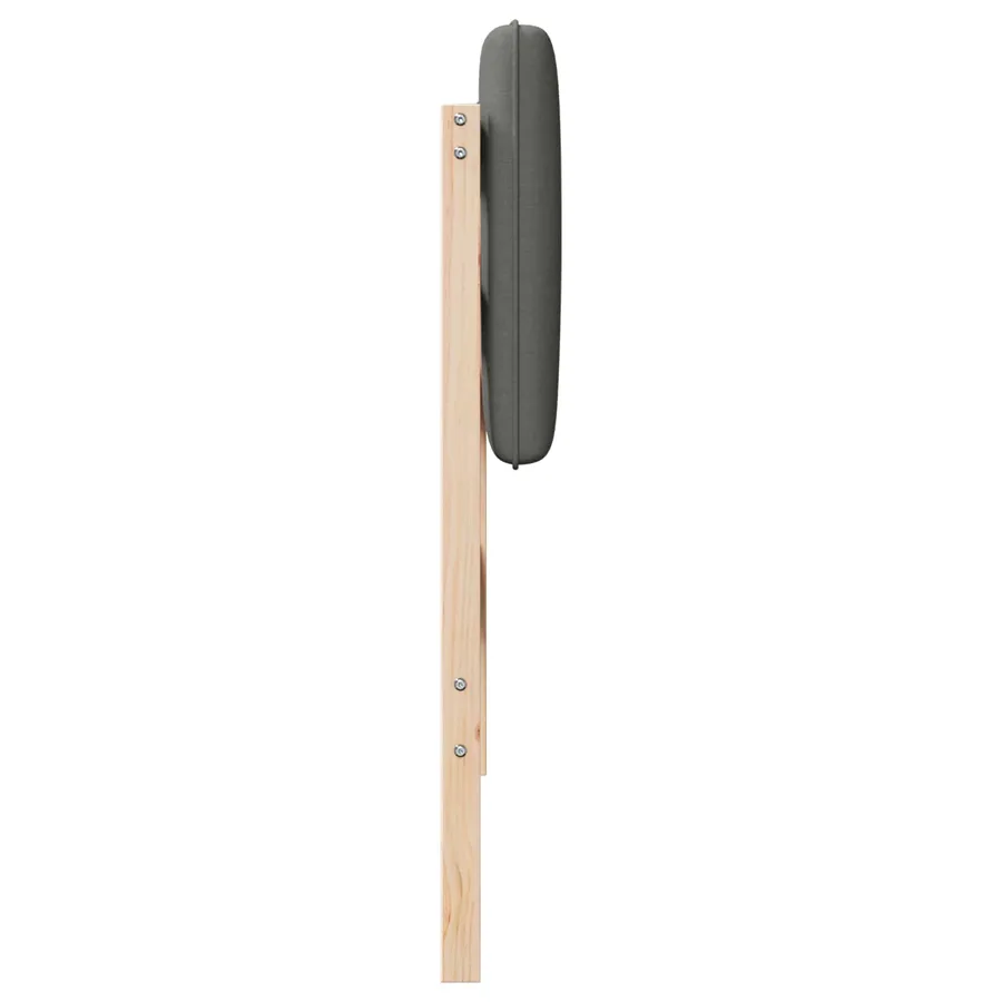 Tête de lit capitonnée Marron et gris clair 100 cm Pin massif - 5