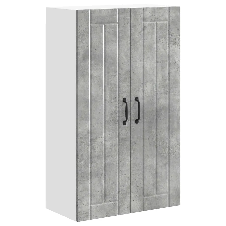 Meuble mural LUCCA Gris béton 60 x 31 x 100 cm - 2