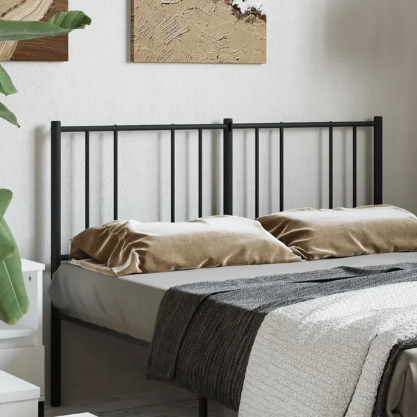 Tête de lit de remplacement métal noir 135 cm