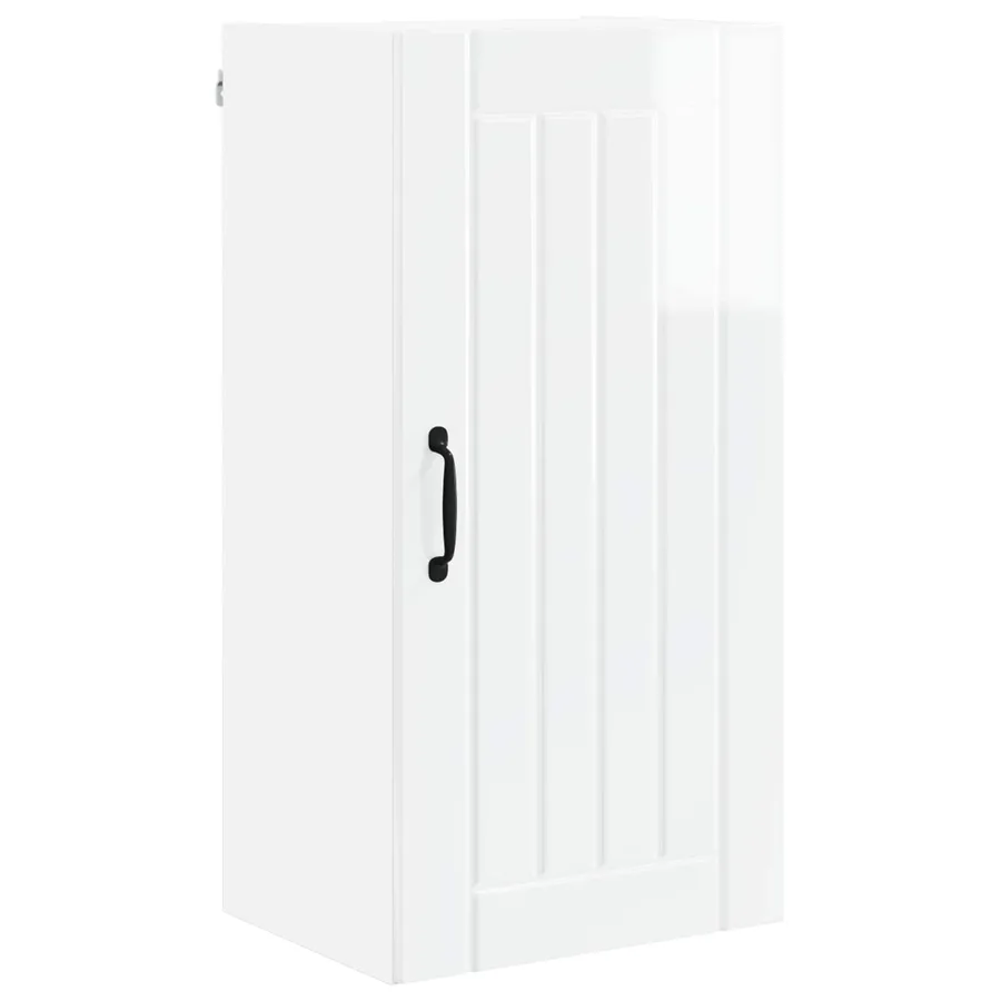 Meuble mural LUCCA Blanc brillant 40 x 31 x 80 cm - 2