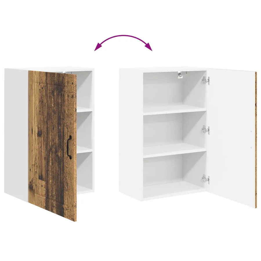 Meuble mural LUCCA Bois ancien 50 x 31 x 80 cm - 11