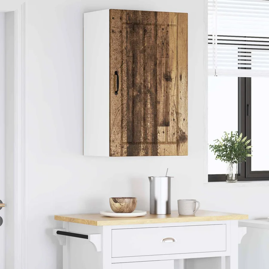 Meuble mural LUCCA Bois ancien 50 x 31 x 80 cm - 4