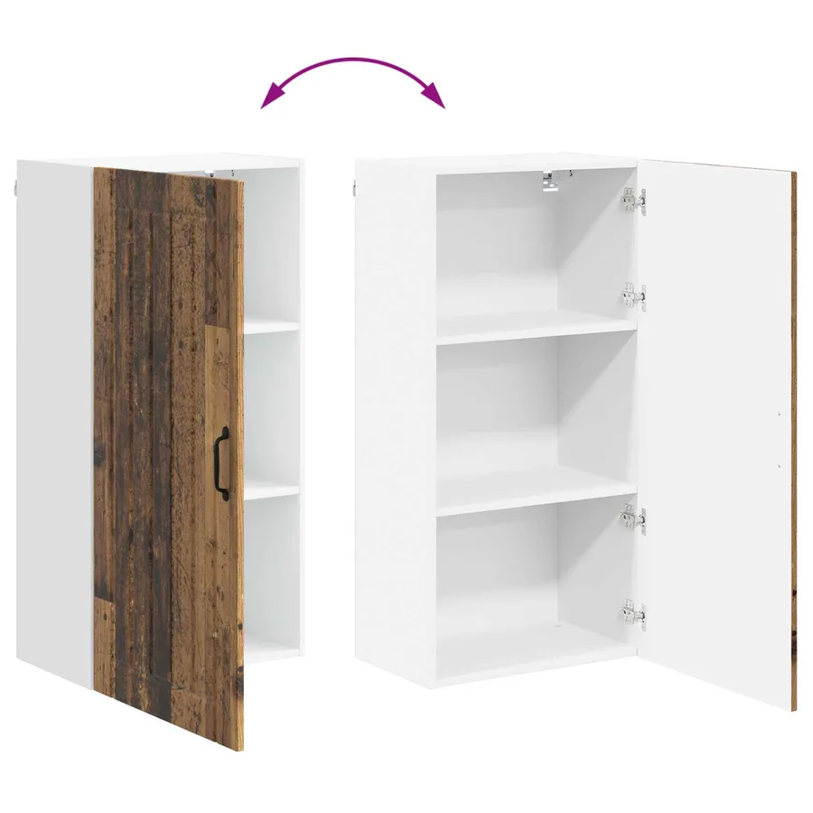 Meuble mural LUCCA Bois ancien 50 x 31 x 100 cm - 11