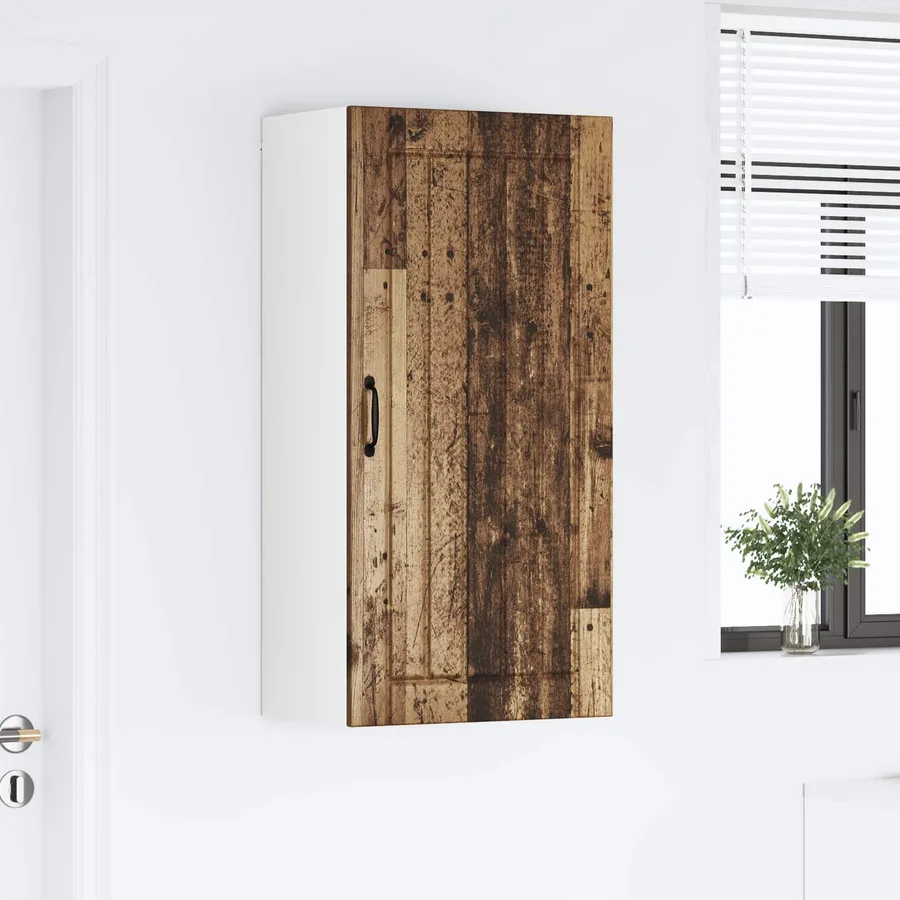 Meuble mural LUCCA Bois ancien 50 x 31 x 100 cm - 4