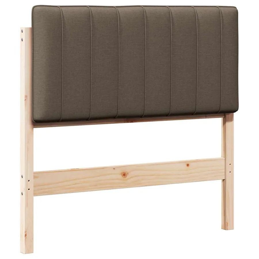 Tête de lit capitonnée Marron et Taupe 90 cm Pin massif - 2