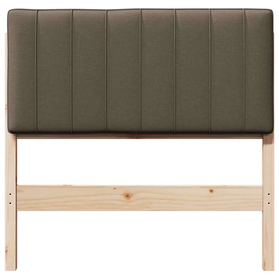 Tête de lit capitonnée Marron et Taupe 90 cm Pin massif - 4