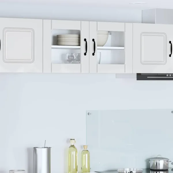 Cabinet en verre mural LUCCA Blanc brillant 80 x 31 x 40 cm