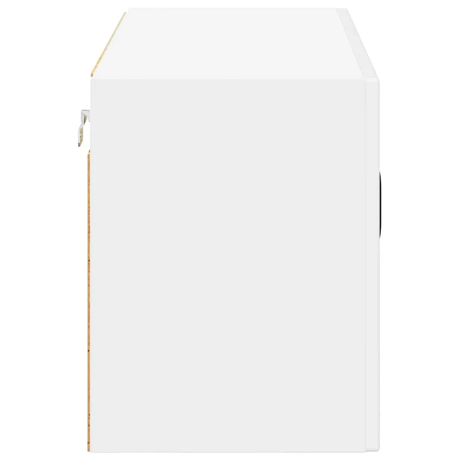 Cabinet en verre mural LUCCA Blanc brillant 80 x 31 x 40 cm - 7
