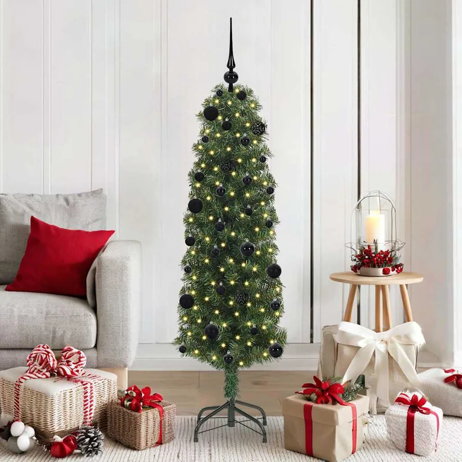 Sapin de Noël artificiel Vert 150 cm PVC et acier et plastique