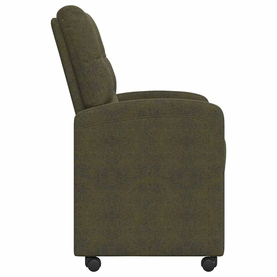 Chaises de Salle à Manger avec Roues 2 pcs Vert armée - 5