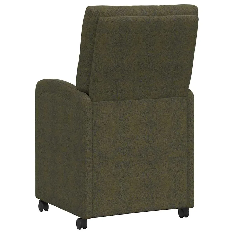 Chaises de Salle à Manger avec Roues 2 pcs Vert armée - 6