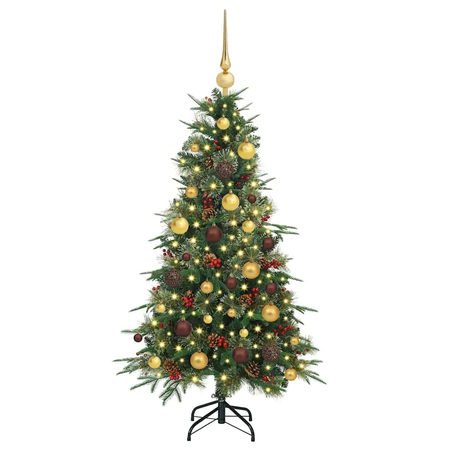 Sapin de Noël Artificiel à Branches Articulées Vert 120 cm - 3
