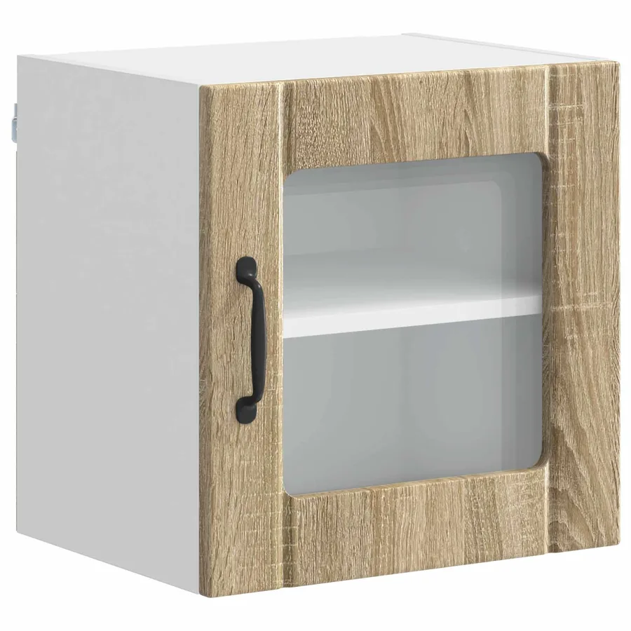 Cabinet en verre mural LUCCA 2 pcs Chêne Sonoma 40 x 31 x 40 cm - 5