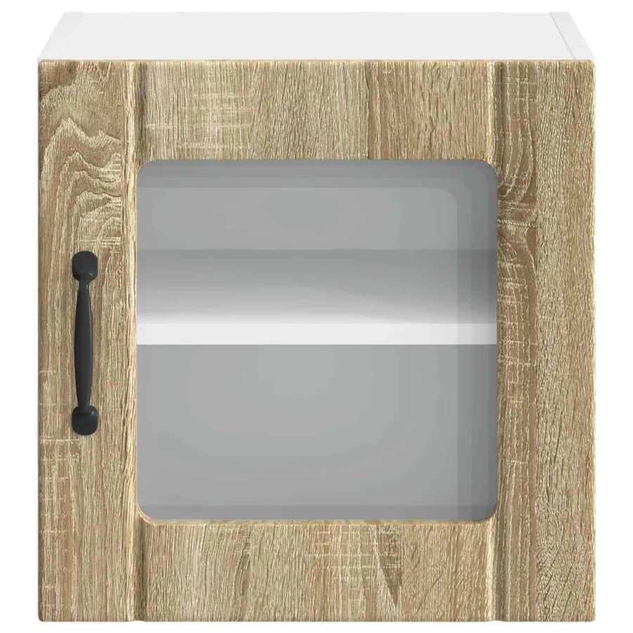 Cabinet en verre mural LUCCA 2 pcs Chêne Sonoma 40 x 31 x 40 cm - 6
