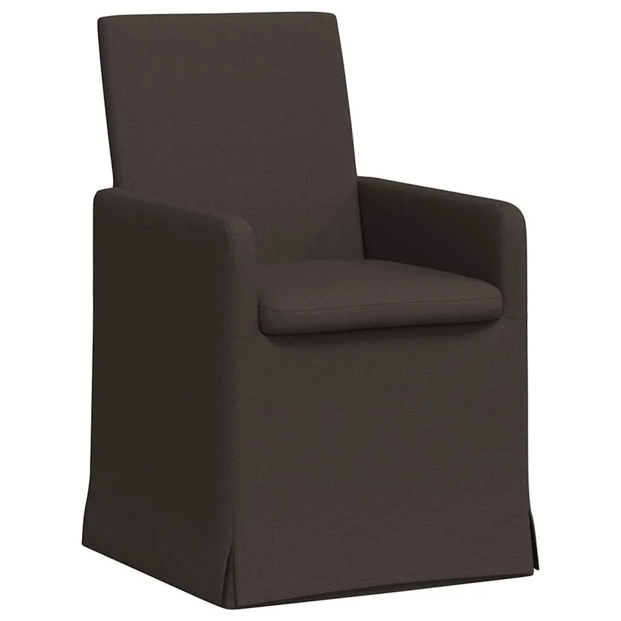 Chaises de salle à manger 2 pcs Gris foncé 57 x 67 x 95 cm Lin - 2