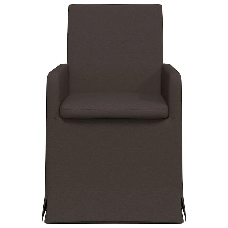 Chaises de salle à manger 2 pcs Gris foncé 57 x 67 x 95 cm Lin - 4