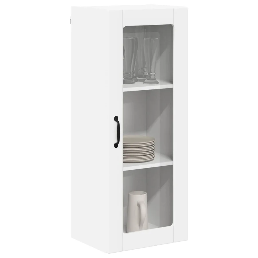 Cabinet en verre mural LUCCA Blanc 40 x 31 x 100 cm - 3