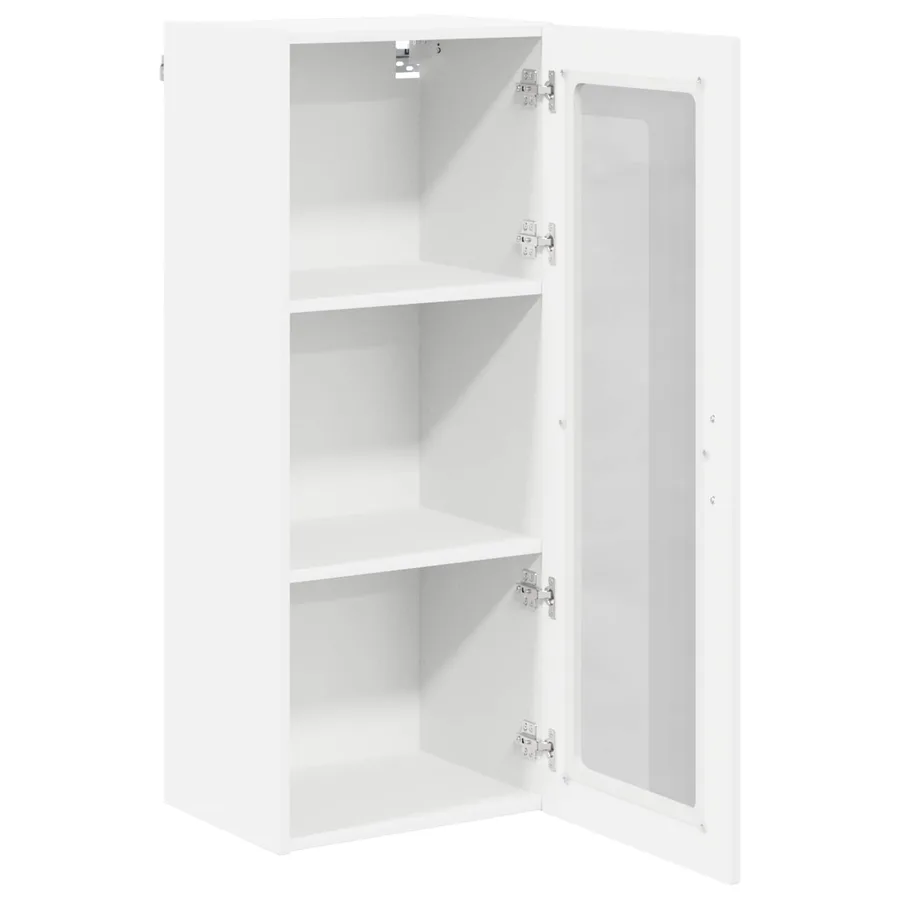 Cabinet en verre mural LUCCA Blanc 40 x 31 x 100 cm - 5