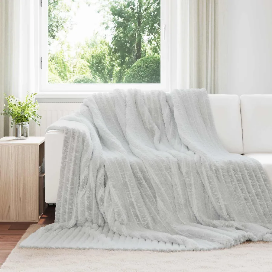 Jeté Gris 270 x 240 cm Toison