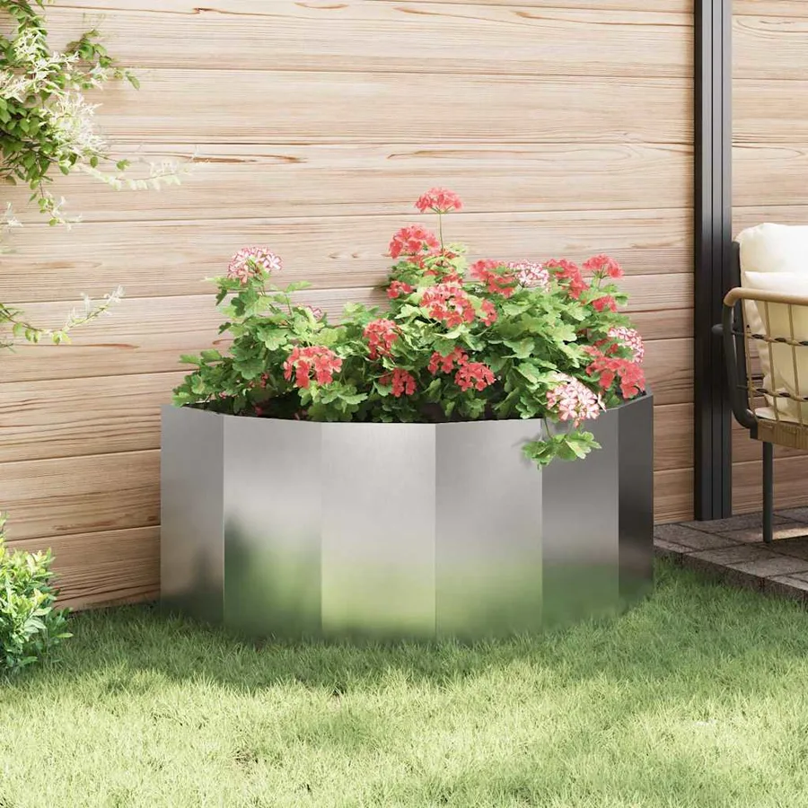 Jardinière Argent 120 x 60 x 50 cm Acier inoxydable - 4