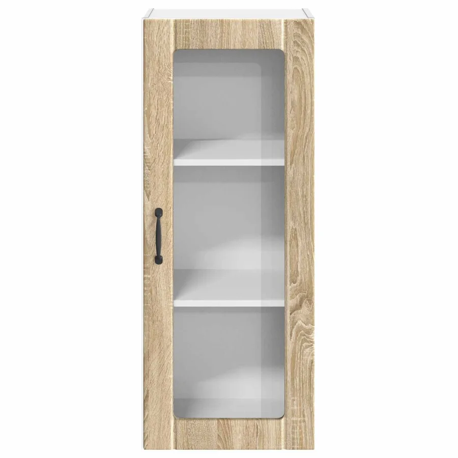 Cabinet en verre mural LUCCA Chêne Sonoma 40 x 31 x 100 cm - 6