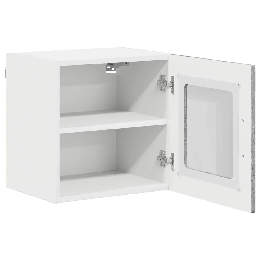 Cabinet en verre mural LUCCA 2 pcs Sonoma gris 40 x 31 x 40 cm - 5