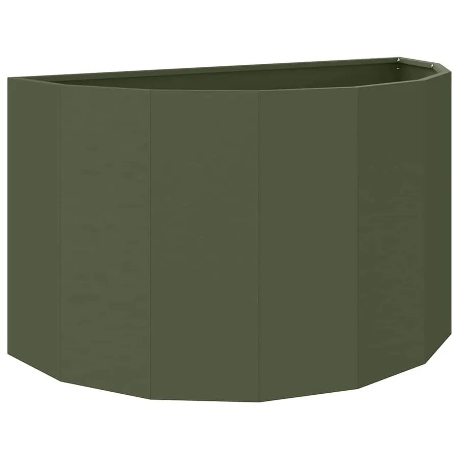 Jardinière Vert olive 90 x 45 x 50 cm Acier - 2