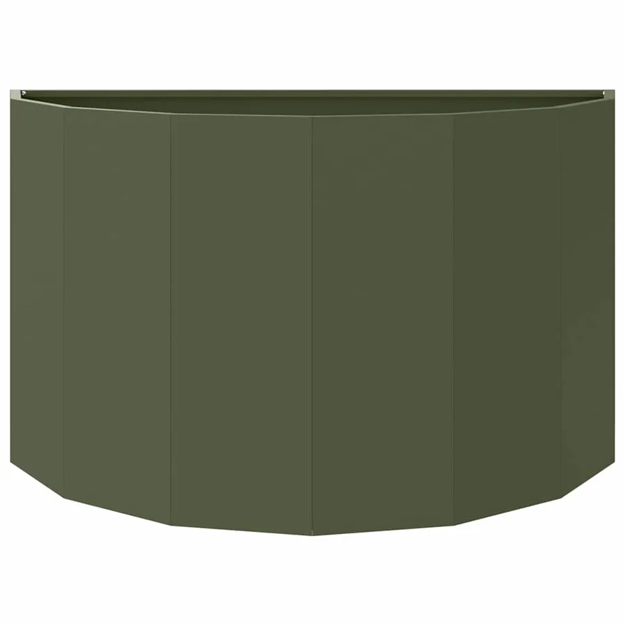 Jardinière Vert olive 90 x 45 x 50 cm Acier - 5