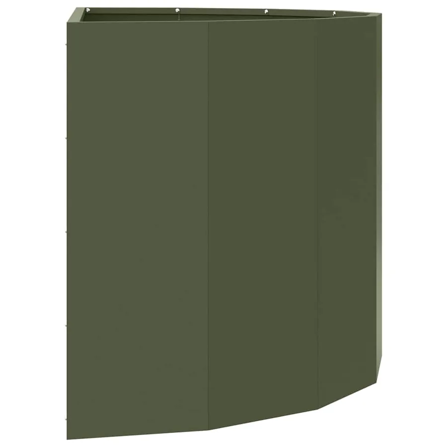 Jardinière Vert olive 90 x 45 x 50 cm Acier - 6