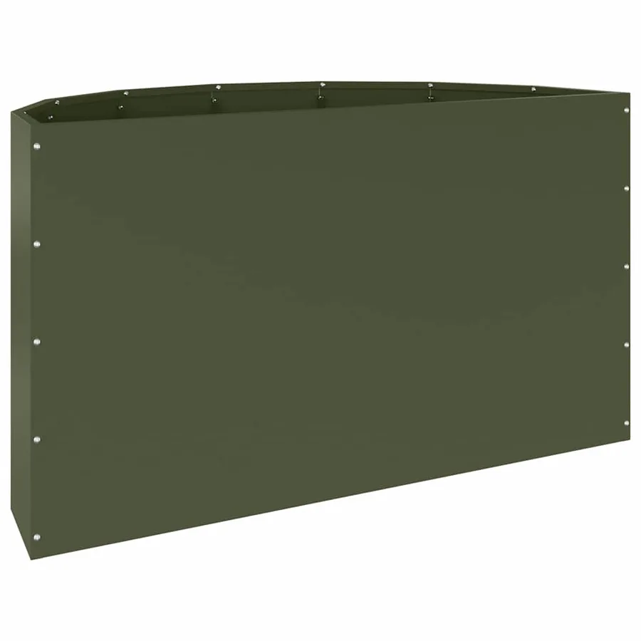 Jardinière Vert olive 90 x 45 x 50 cm Acier - 7