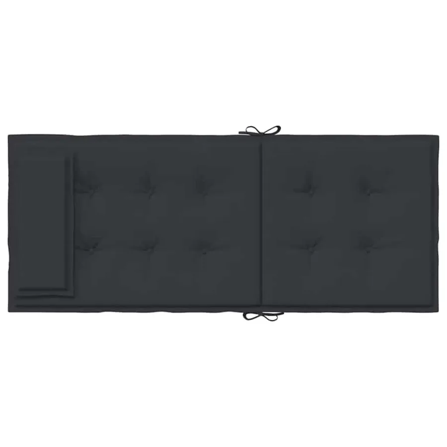 Coussins de chaise à dossier haut lot de 4 noir tissu oxford - 7