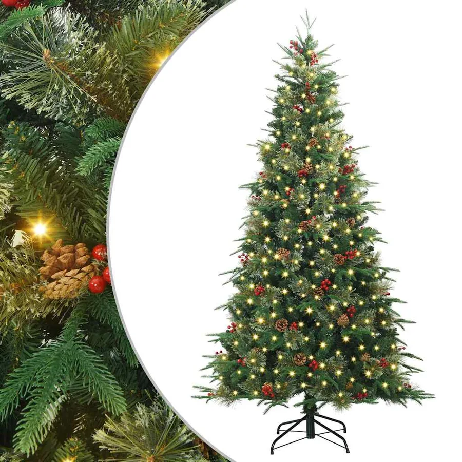Sapin de Noël Artificiel à Branches Articulées Vert 210 cm - 2