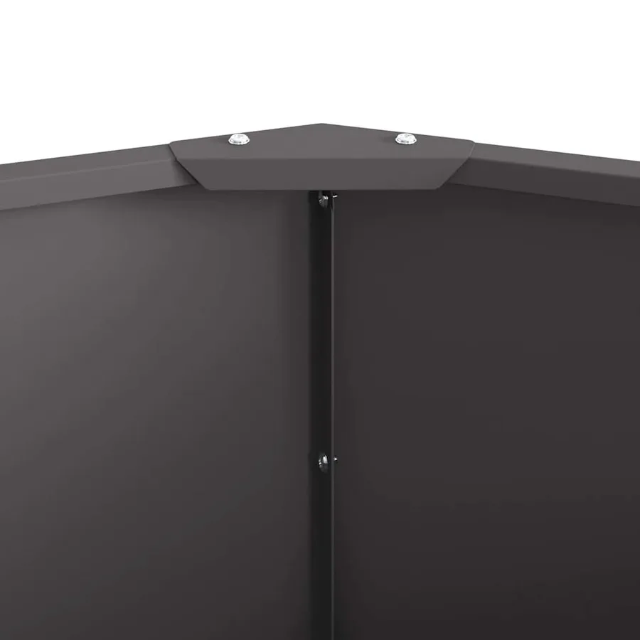 Jardinière Noir 120 x 120 x 35 cm Acier - 7