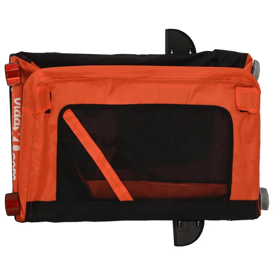 Remorque de vélo pour animaux de compagnie orange et noir - 10