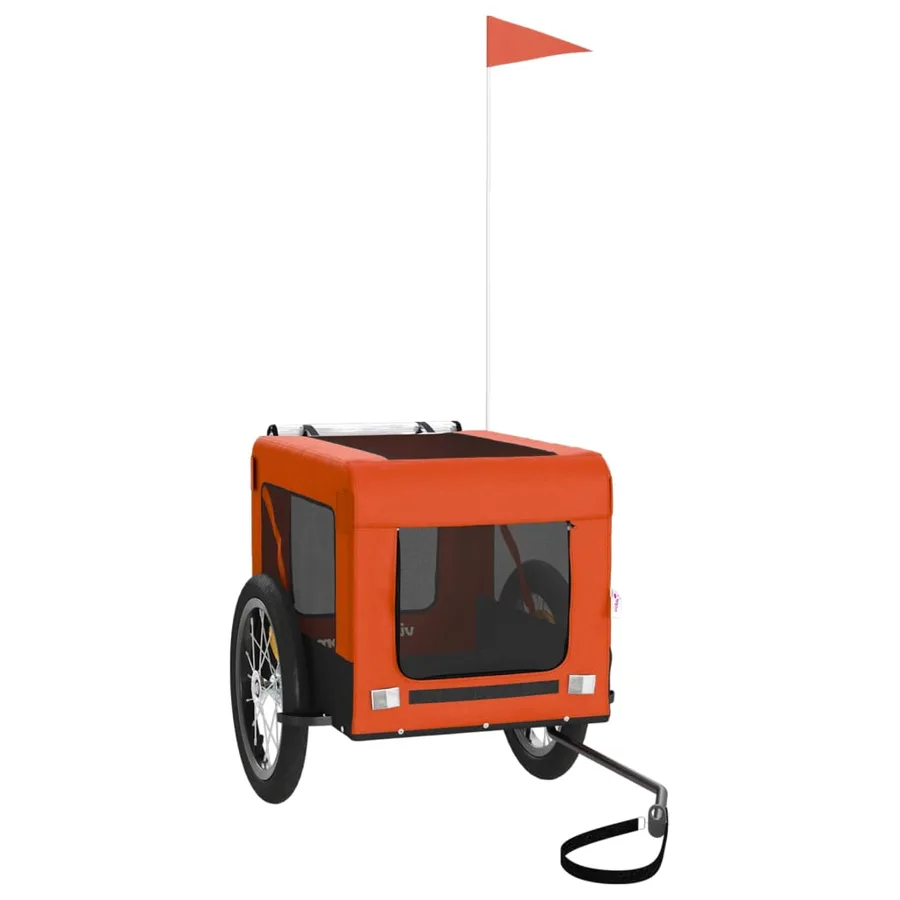 Remorque de vélo pour animaux de compagnie orange et noir - 2