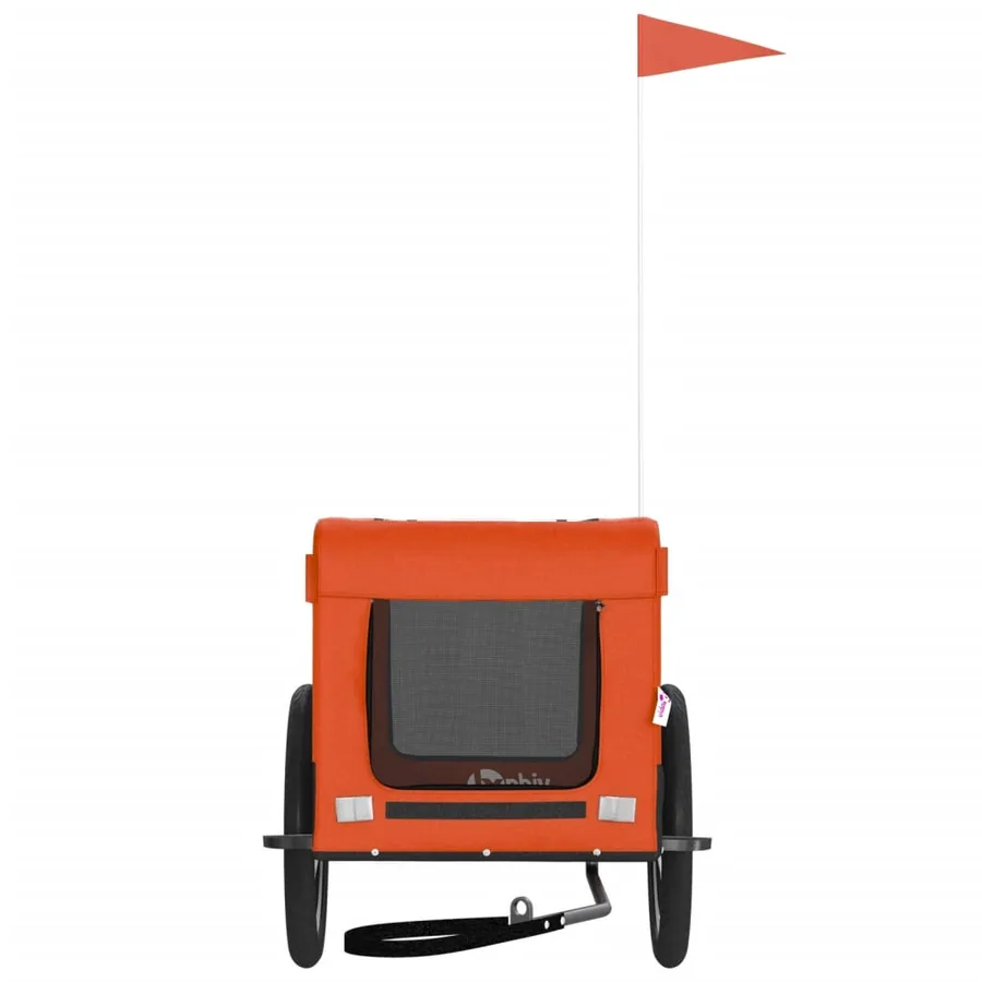 Remorque de vélo pour animaux de compagnie orange et noir - 5