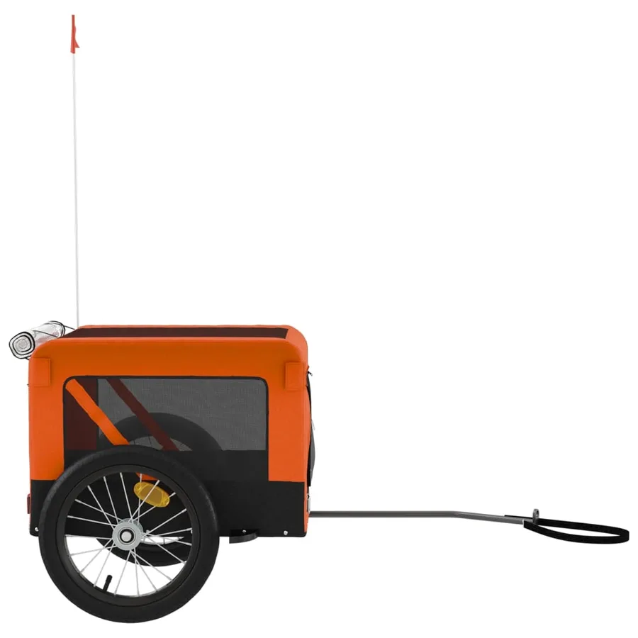 Remorque de vélo pour animaux de compagnie orange et noir - 7