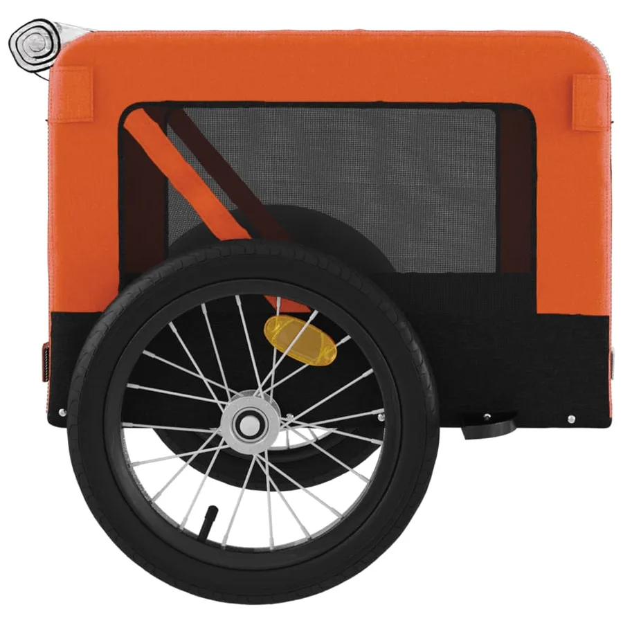 Remorque de vélo pour animaux de compagnie orange et noir - 8
