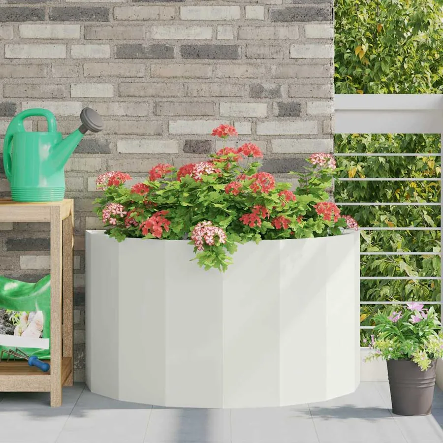 Jardinière Blanc 90 x 45 x 50 cm Acier