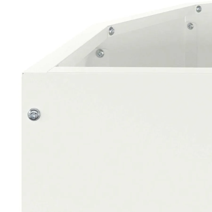 Jardinière Blanc 90 x 45 x 50 cm Acier - 9