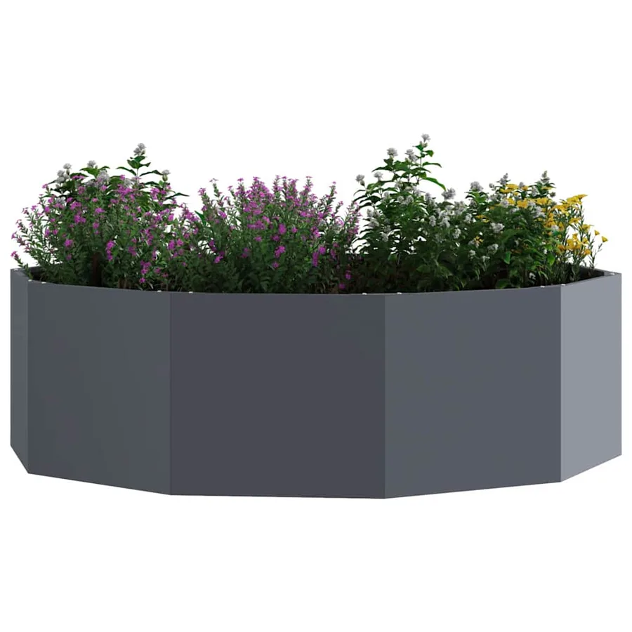 Jardinière Anthracite 120 x 120 x 35 cm Acier - 3