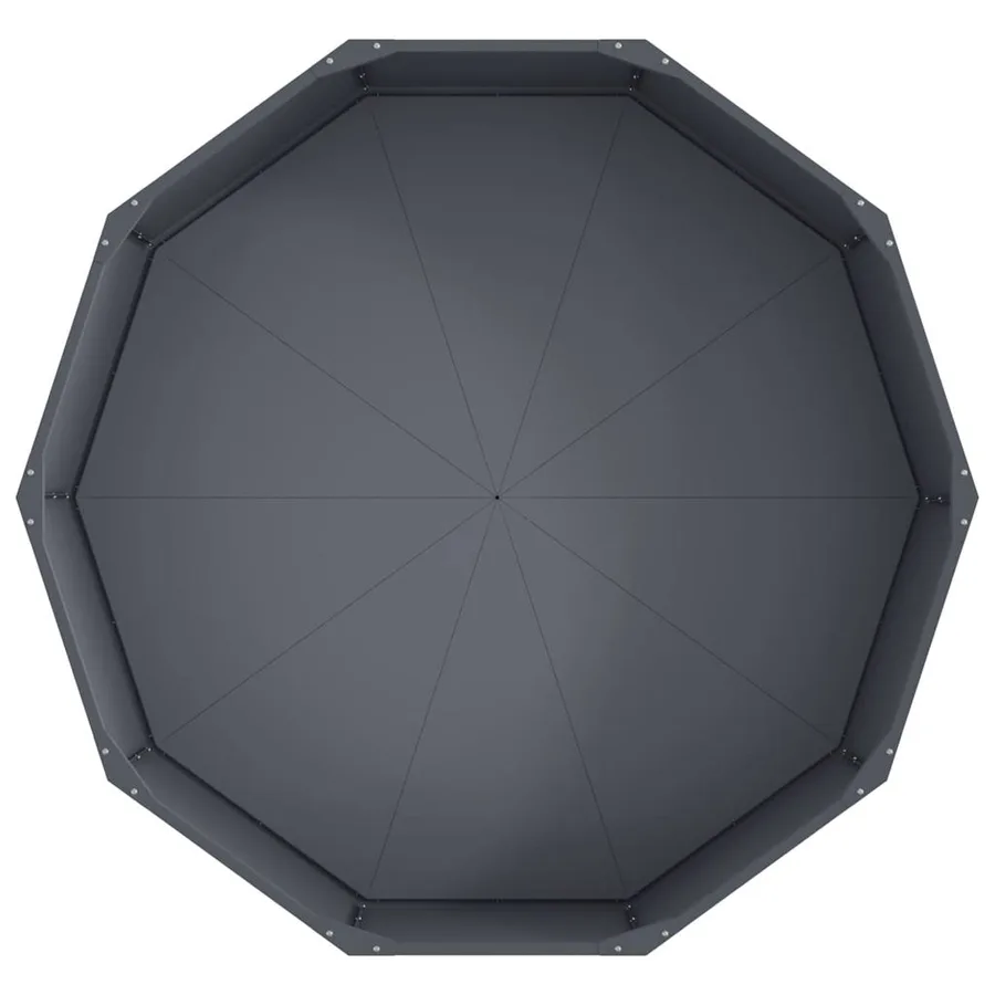 Jardinière Anthracite 120 x 120 x 35 cm Acier - 6
