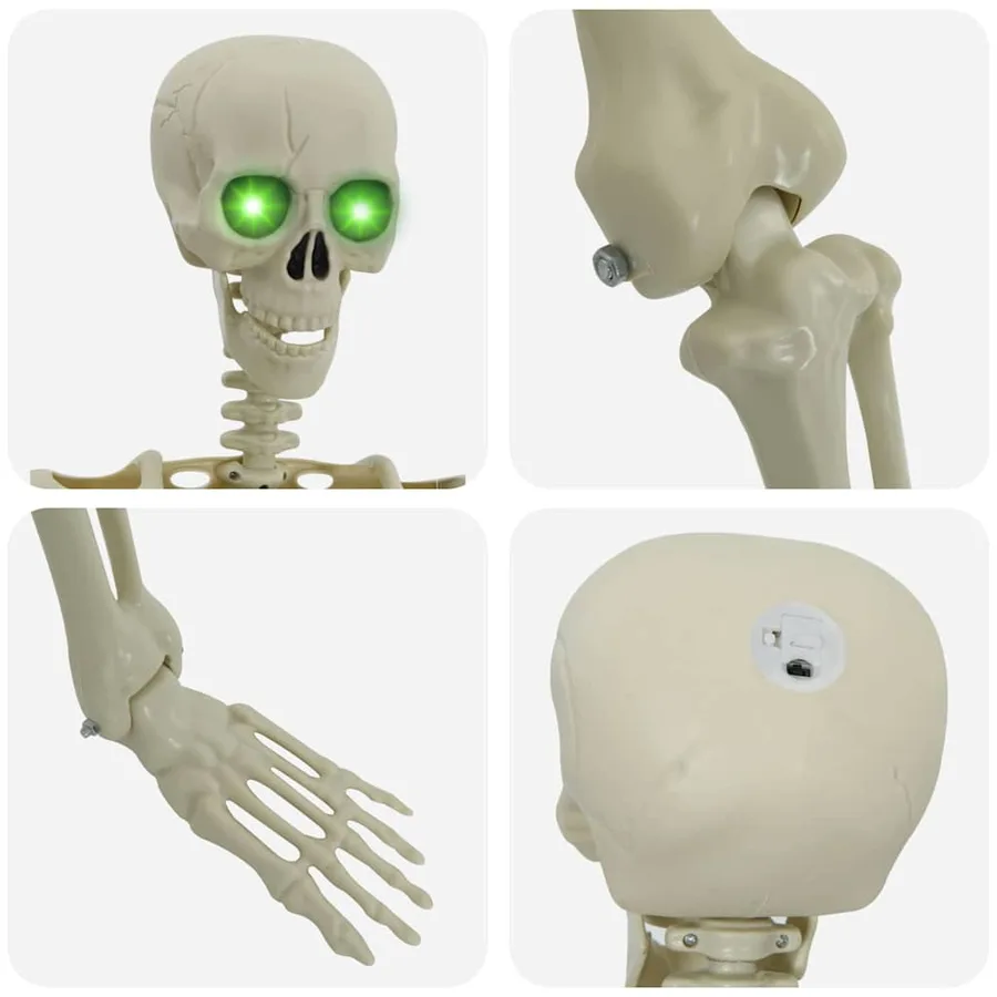Squelette d'Halloween Blanc 155 x 38.5 cm Plastique - 6