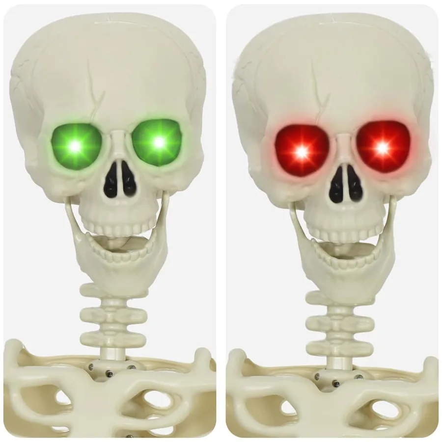 Squelette d'Halloween Blanc 155 x 38.5 cm Plastique - 7