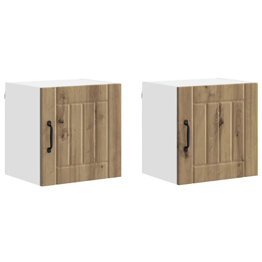 Meuble mural LUCCA 2 pcs Chêne artisanal Bois d'ingénierie - 2
