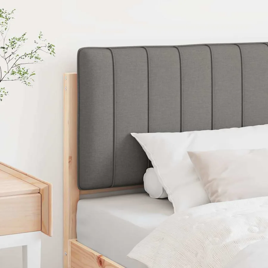 Tête de lit capitonnée Marron et gris clair 75 cm Pin massif - 3